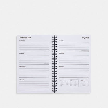 Coach 2024   2025 6 X8 Spiral Diary Book Multi