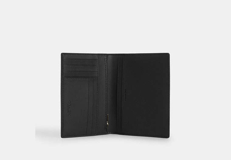 Passport Card Case In Signature Camo Print Gunmetal-Grey Multi Gunmetal-Grey Multi