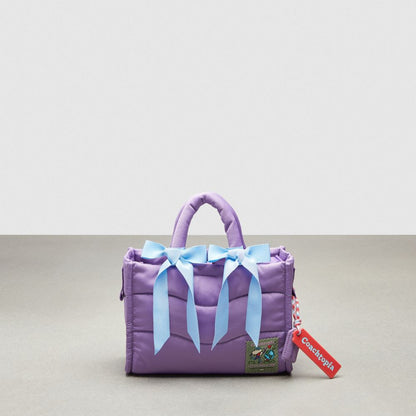 Coach Set Of Bows In 100% Recycled Polyester Light Blue