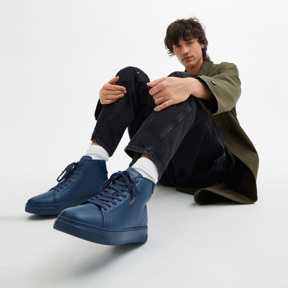 Coach High Line High Top Sneaker Deep Blue