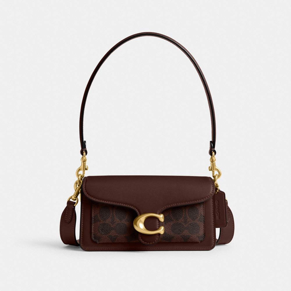 Tabby Shoulder Bag 20 In Signature Canvas Signature Canvas-Brass-Maple Signature Canvas-Brass-Maple