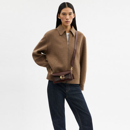 Coach Tabby Shoulder Bag 20 In Signature Canvas Brass Maple