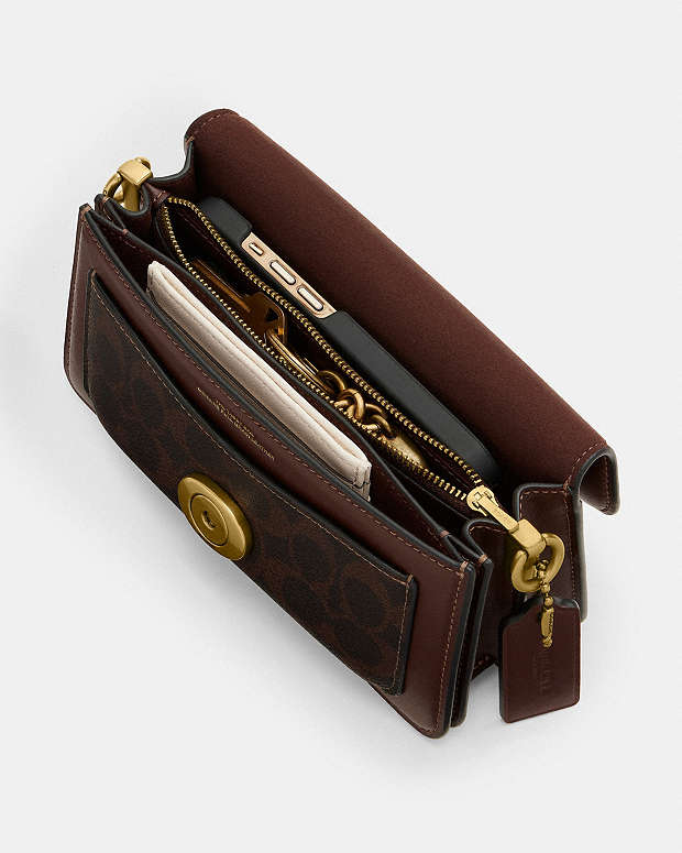 Tabby Shoulder Bag 20 In Signature Canvas Signature Canvas-Brass-Maple Signature Canvas-Brass-Maple