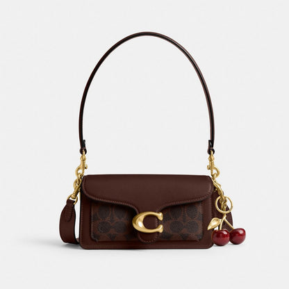 Coach Tabby Shoulder Bag 20 In Signature Canvas Brass Maple