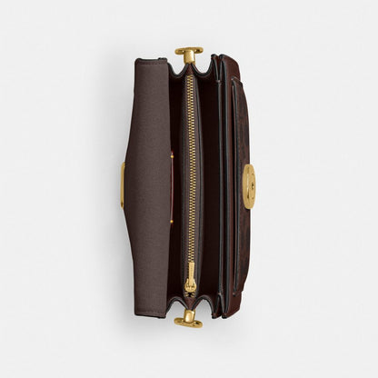 Coach Tabby Shoulder Bag 20 In Signature Canvas Brass Maple