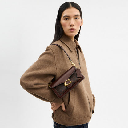Coach Tabby Shoulder Bag 20 In Signature Canvas Brass Maple