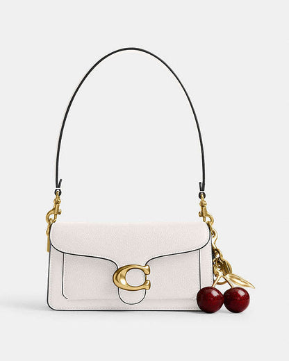 Tabby Shoulder Bag 20 Polished Pebble Leather-Brass-Chalk Polished Pebble Leather-Brass-Chalk