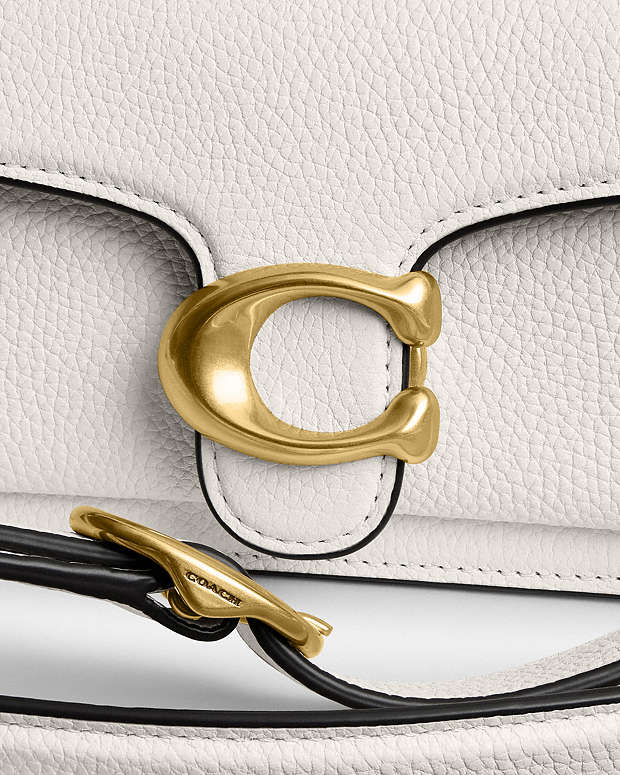 Tabby Shoulder Bag 20 Polished Pebble Leather-Brass-Chalk Polished Pebble Leather-Brass-Chalk