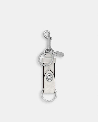 Trigger Snap Bag Charm In Signature Canvas Sv-White-Chalk Sv-White-Chalk