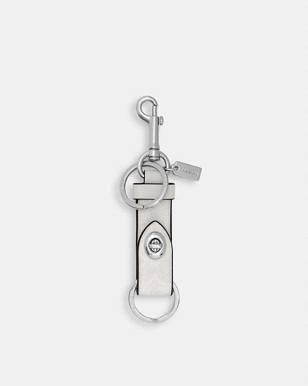 Trigger Snap Bag Charm In Signature Canvas Sv-White-Chalk Sv-White-Chalk