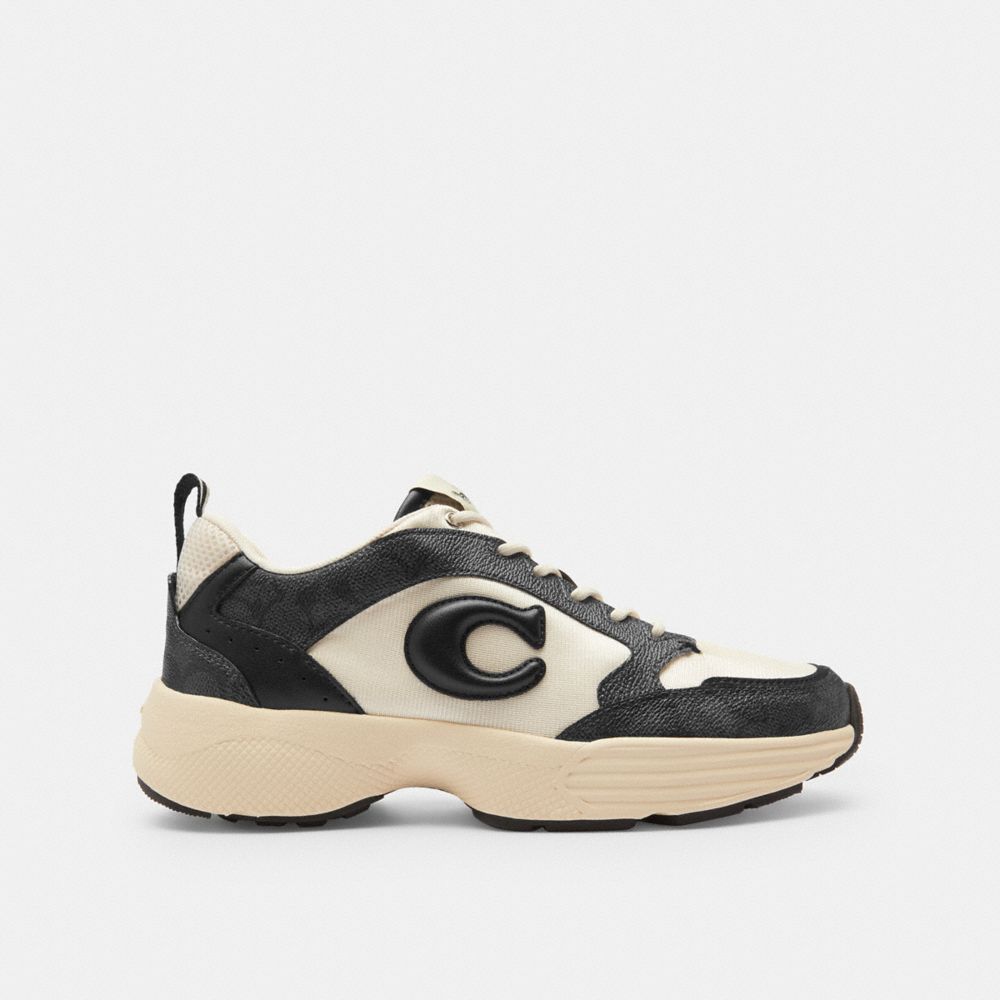 Coach Strider Sneaker In Signature Canvas Charcoal