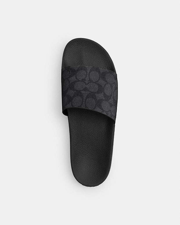 Slide In Signature Canvas Pvc-Charcoal-Black Pvc-Charcoal-Black