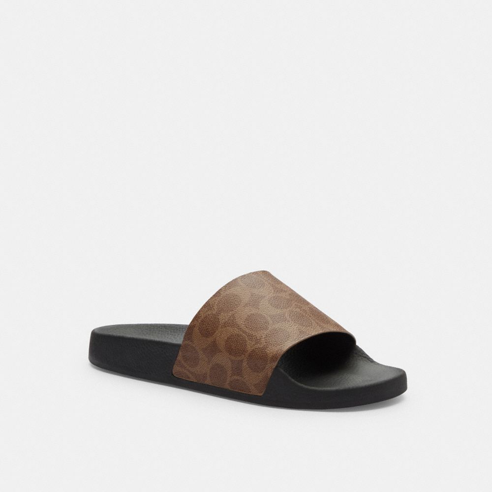 Coach Slide In Signature Canvas Khaki