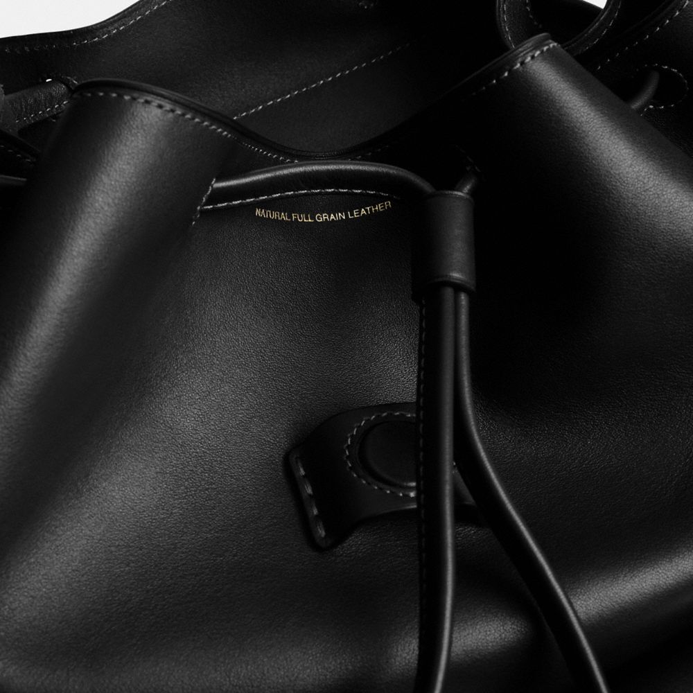 Crosby Backpack Natural Grain Leather-Brass-Black Natural Grain Leather-Brass-Black