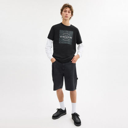 Coach Signature Square T Shirt Black