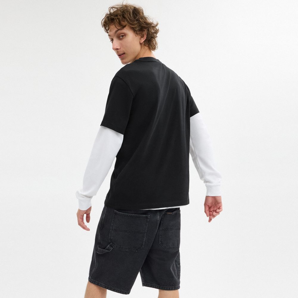 Coach Signature Square T Shirt Black