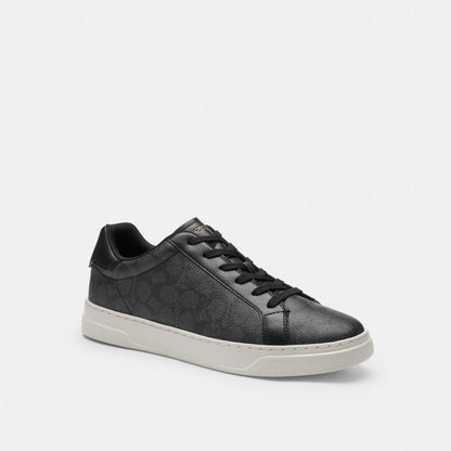 Men's Coach High Line Sneaker In Signature Canvas Graphite Chalk