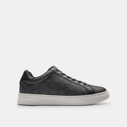 Men's Coach High Line Sneaker In Signature Canvas Graphite Chalk