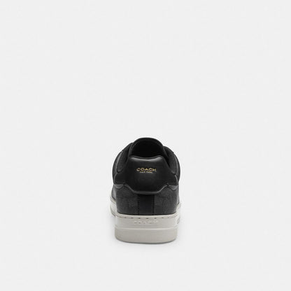 Men's Coach High Line Sneaker In Signature Canvas Graphite Chalk