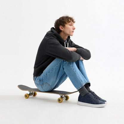 Coach High Line Sneaker In Signature Canvas Denim Optic White