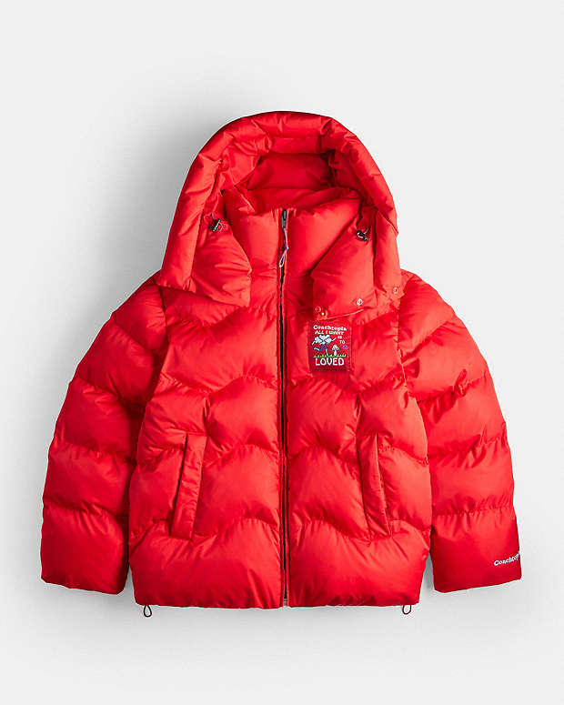 Coachtopia Loop Puffer Jacket Rosebud Red Rosebud Red