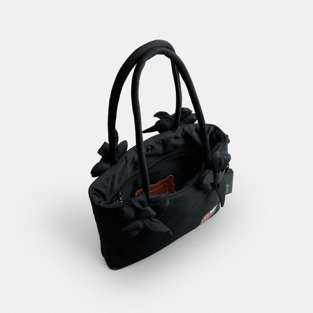 Coach Coachtopia Loop Small Tote With Heart Appliqué Black Multi