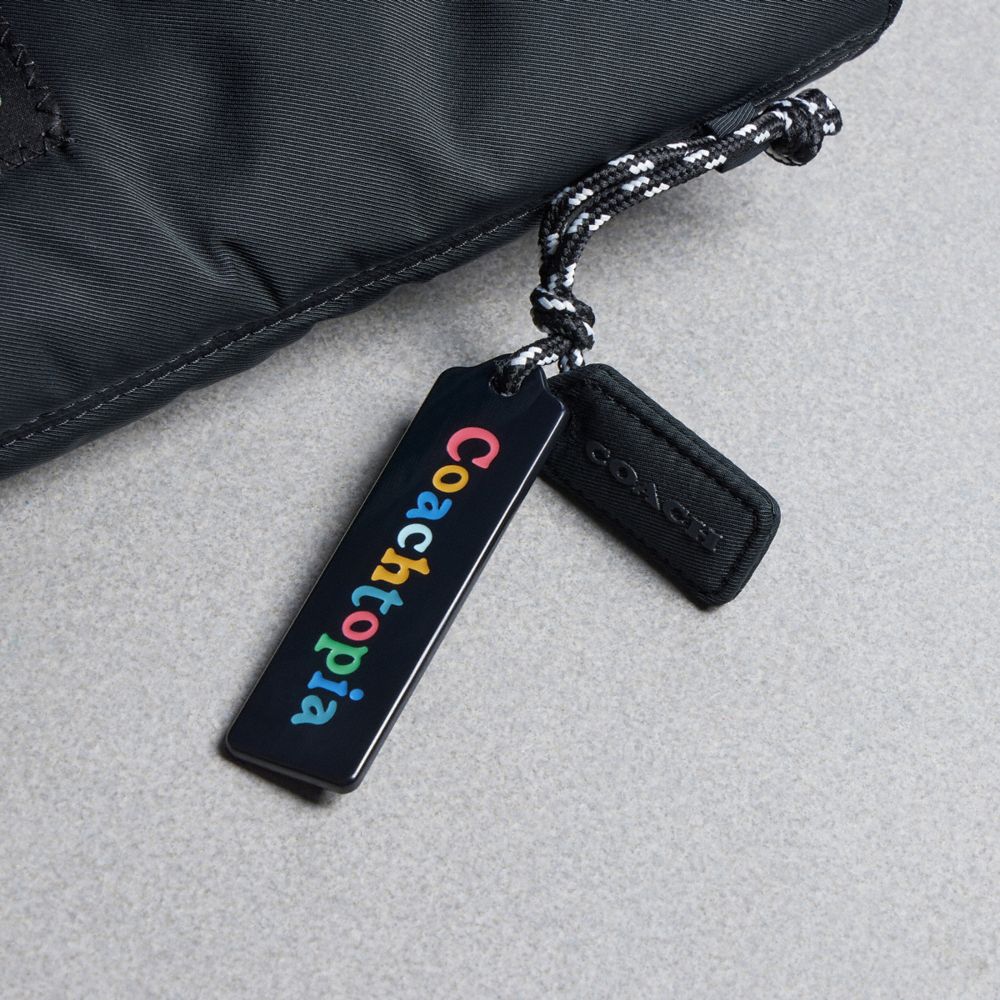 Coach Coachtopia Loop Small Tote With Heart Appliqué Black Multi