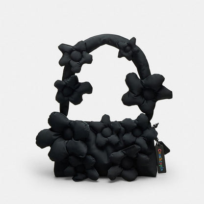 Coach Coachtopia Loop Shoulder Bag With Floral Appliqué Black Multi