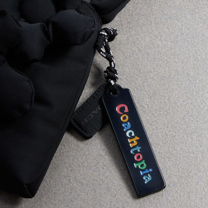 Coach Coachtopia Loop Shoulder Bag With Floral Appliqué Black Multi