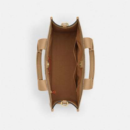 Coach Smith Tote Bag In Signature Jacquard Gold Light Khaki Multi