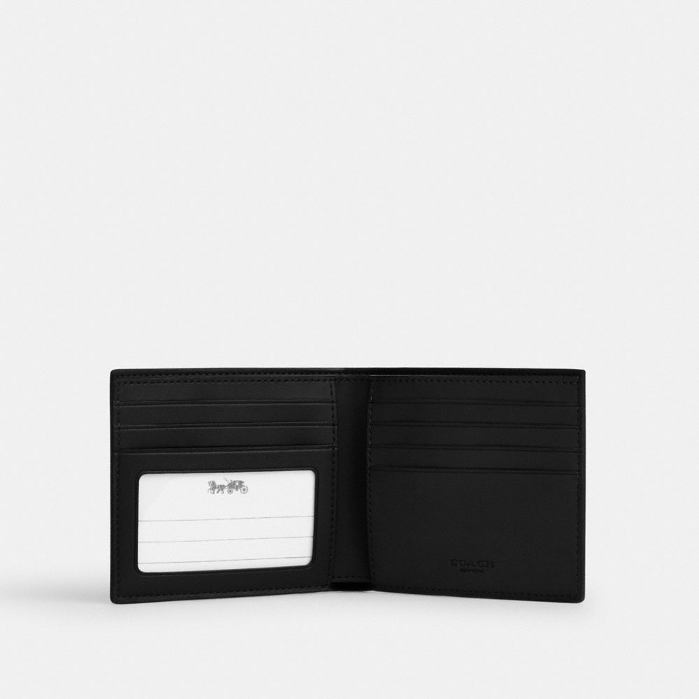 Coach Id Billfold Wallet In Signature Canvas Black Signature