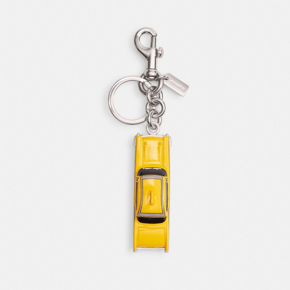 Coach Small Taxi Bag Charm Silver Multi