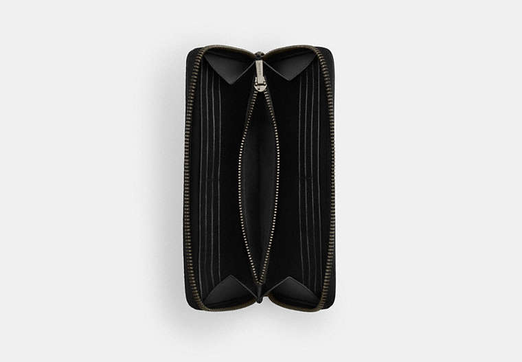 Accordion Wallet In Signature Canvas Gunmetal-Charcoal-Black Gunmetal-Charcoal-Black