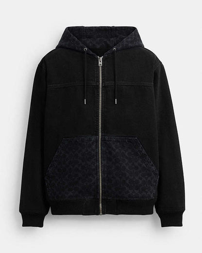 Signature Denim Zip Jacket Black Wash Black Wash
