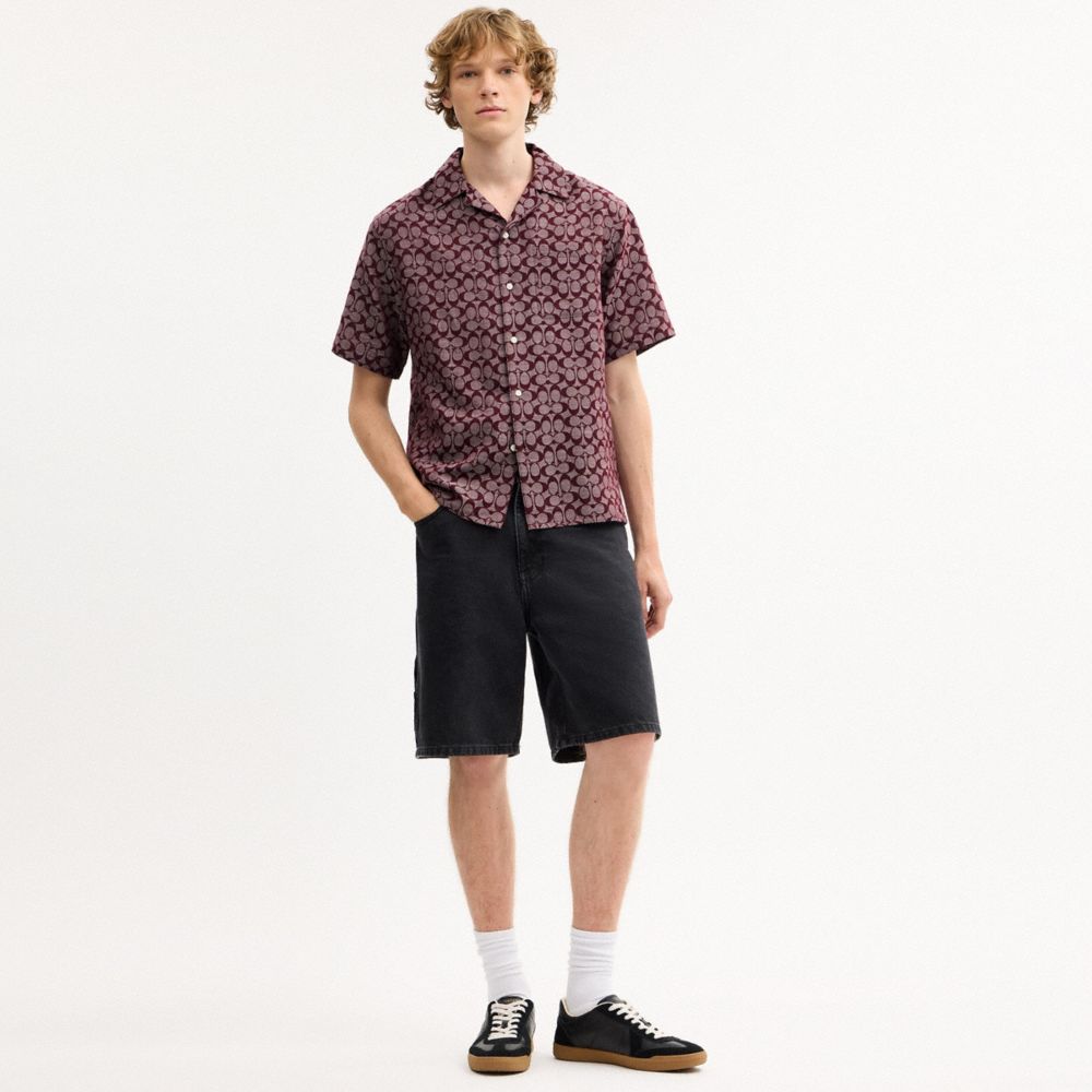 Coach Signature Camp Shirt Currant