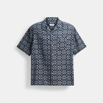 Coach Signature Camp Shirt Navy