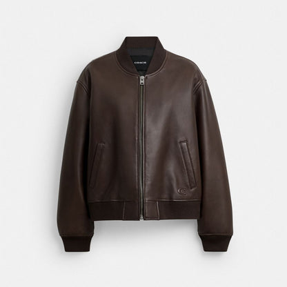 Coach Leather Bomber Maple