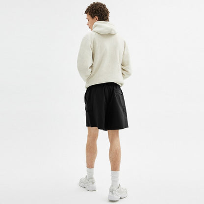 Coach Nylon Utility Short In Recycled Nylon Black