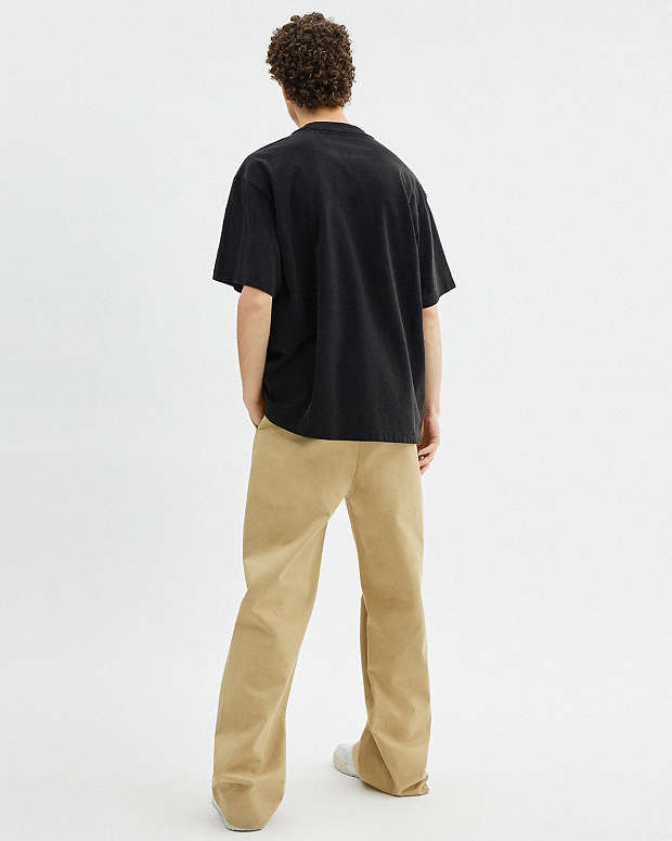 T Rex Relaxed T Shirt In Organic Cotton Washed Black Washed Black