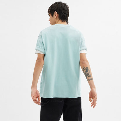 Coach Stegosaurus Relaxed T Shirt In Organic Cotton Blue Haze