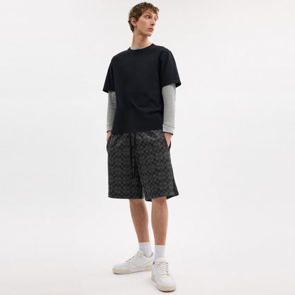 Coach Signature Shorts Charcoal Signature