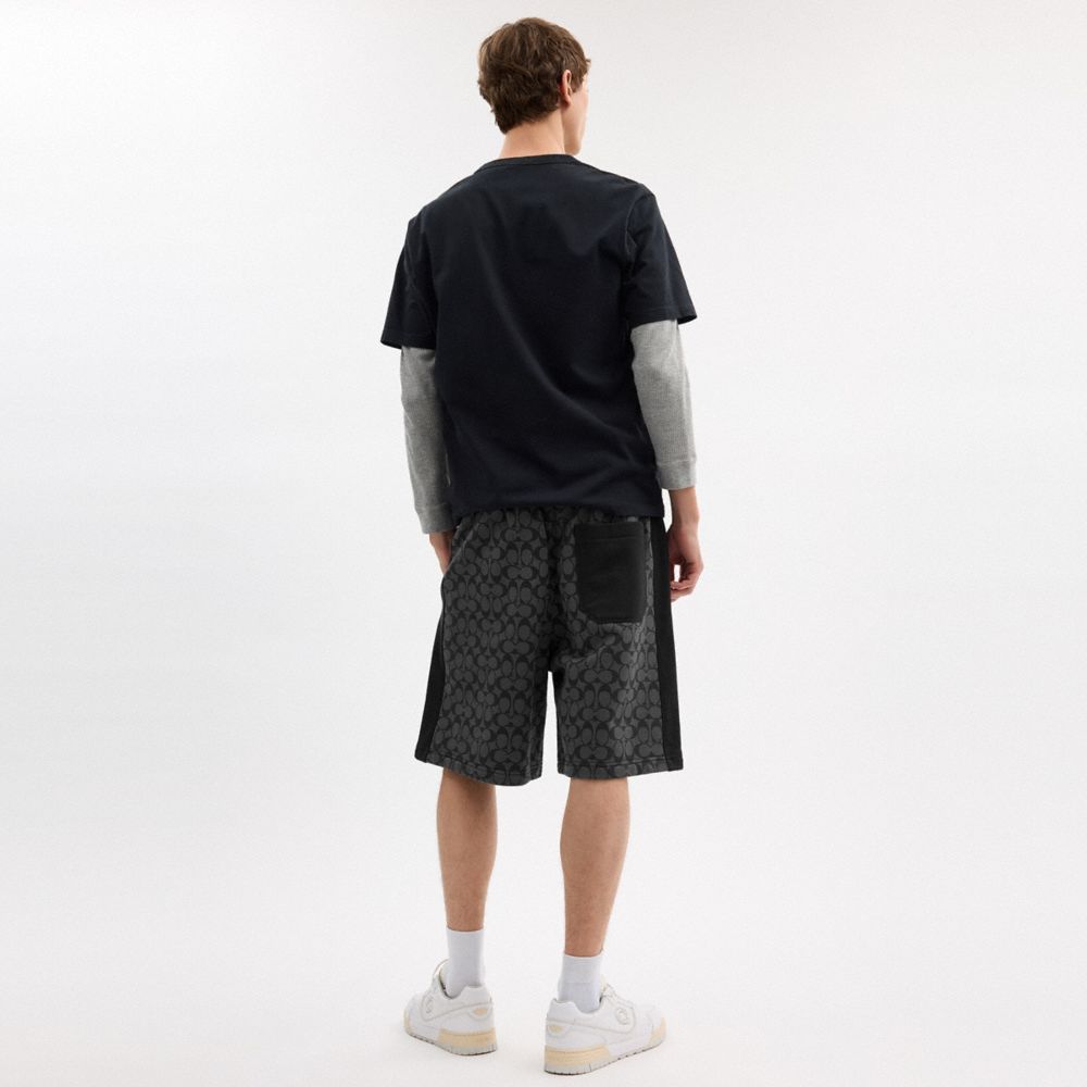 Coach Signature Shorts Charcoal Signature