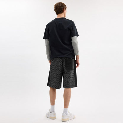 Coach Signature Shorts Charcoal Signature