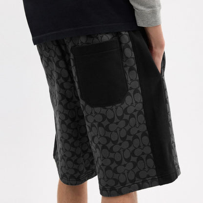 Coach Signature Shorts Charcoal Signature
