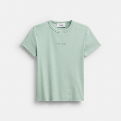 Coach New York Ribbed T Shirt Mint