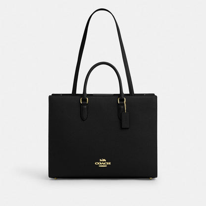Coach Maggie Tote Bag Gold Black