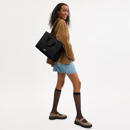 Coach Maggie Tote Bag Gold Black