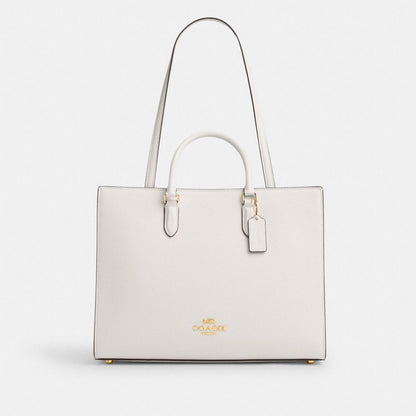 Coach Maggie Tote Bag Gold Chalk