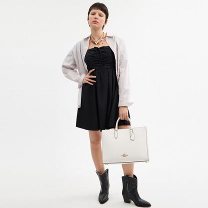 Coach Maggie Tote Bag Gold Chalk