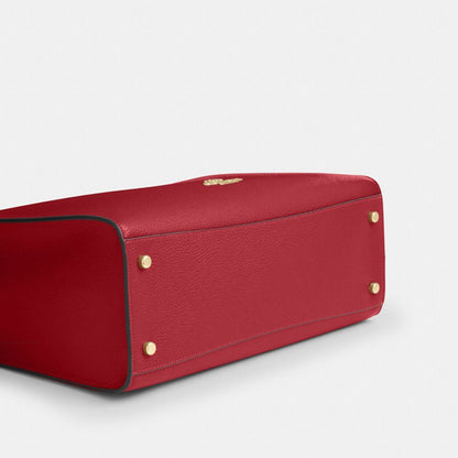 Coach Maggie Tote Bag Gold True Red